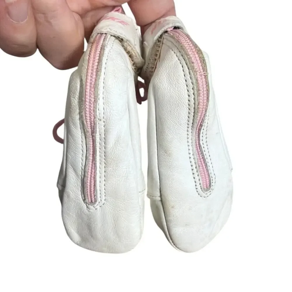 Vintage 1984? Nike Sweet Dreams leather baby crib shoes White Size 0 Pristine